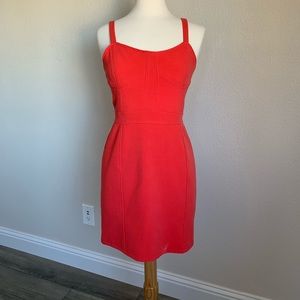 Sparkle& Fade Bright Orange Cut- Out Mini Dress